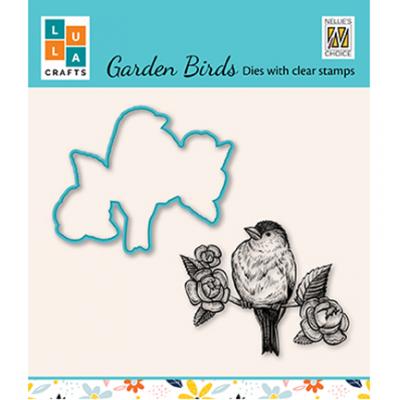 Nellie's Choice Clear Stamp und Die - Garden Bird-6